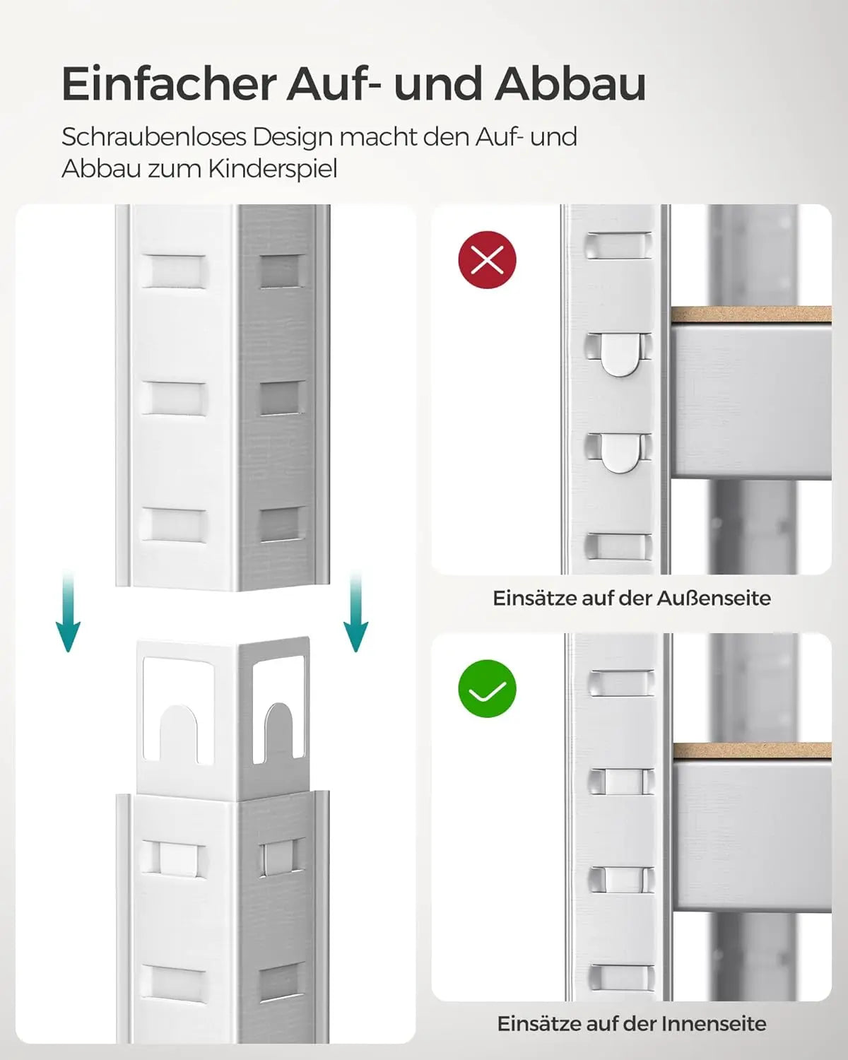 Schwerlastregal 2er-Set 520kg Silber Stahl von Songmics