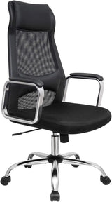 Bürostuhl Ergonomisch Höhenverstellbar Atmungsaktiv Schwarz von Songmics