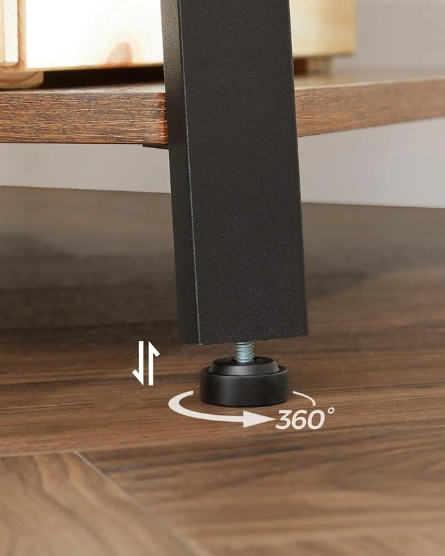 Garderobenständer mit Ablagen Vintagebraun-Schwarz von Songmics