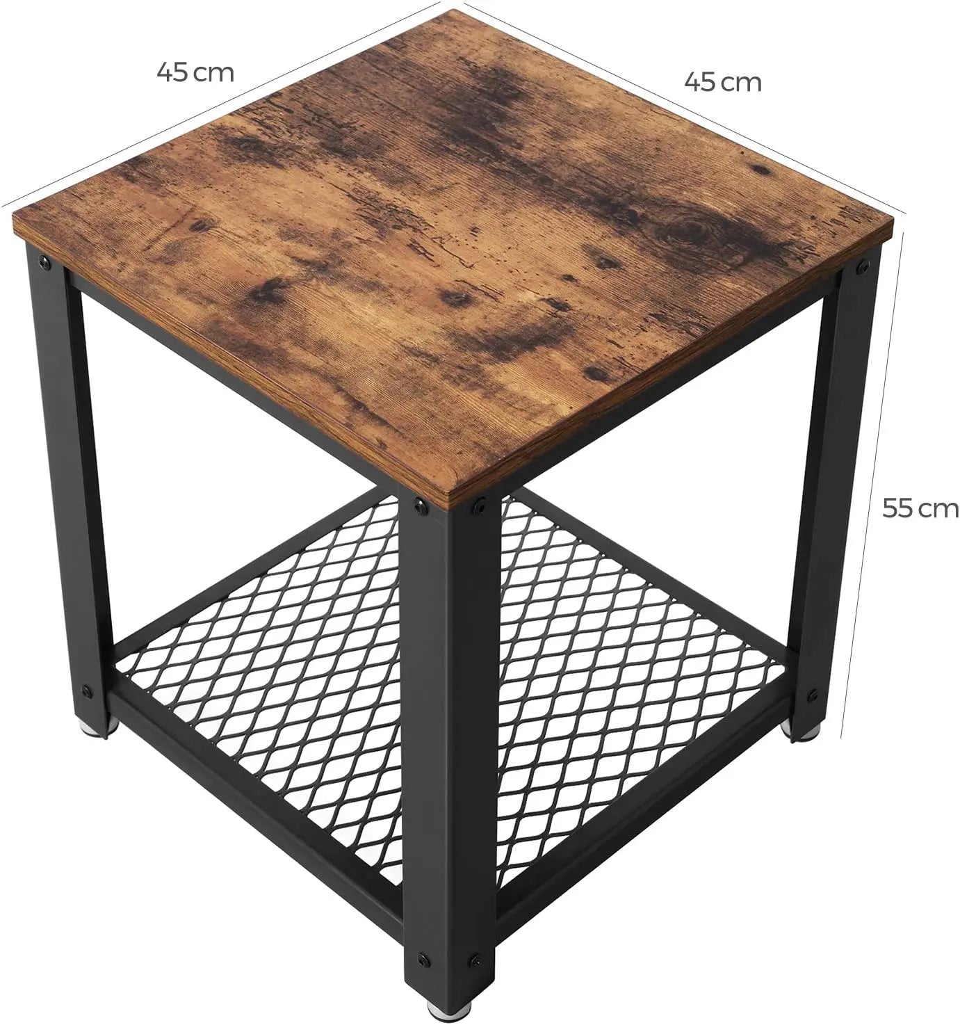 Beistelltisch Industrie-Design mit Gitterablage Vintage von Songmics