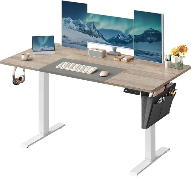 Schreibtisch elektrisch höhenverstellbar mit Memory Weiss von Songmics