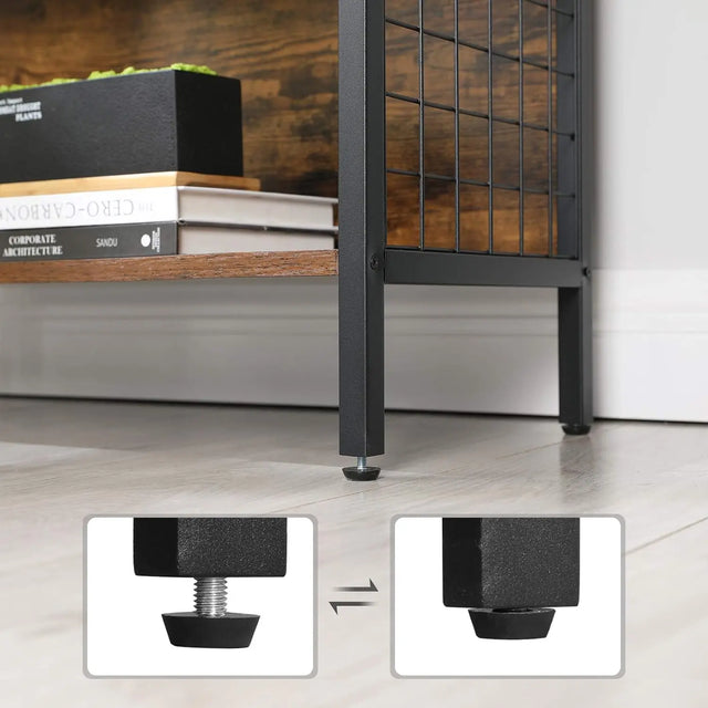 Bücherregal mit 4 Ebenen vintagebraun von Songmics