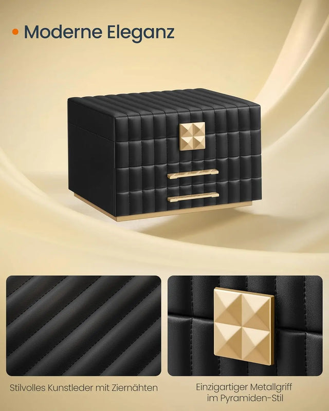 Schmuckkästchen mit Spiegel, tintenschwarz von guteszeug.ch