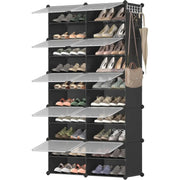 Schuhregal 40 Paar schwarz Kunststoff von Songmics