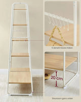 Kleiderständer mit Schuhablage Eichenfarben-Mattweiss von Songmics