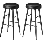 Barhocker Set Kunstleder Mid-Century Schwarz von Songmics