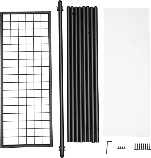 Kleiderständer mit Regal Stahl Mattschwarz von Songmics