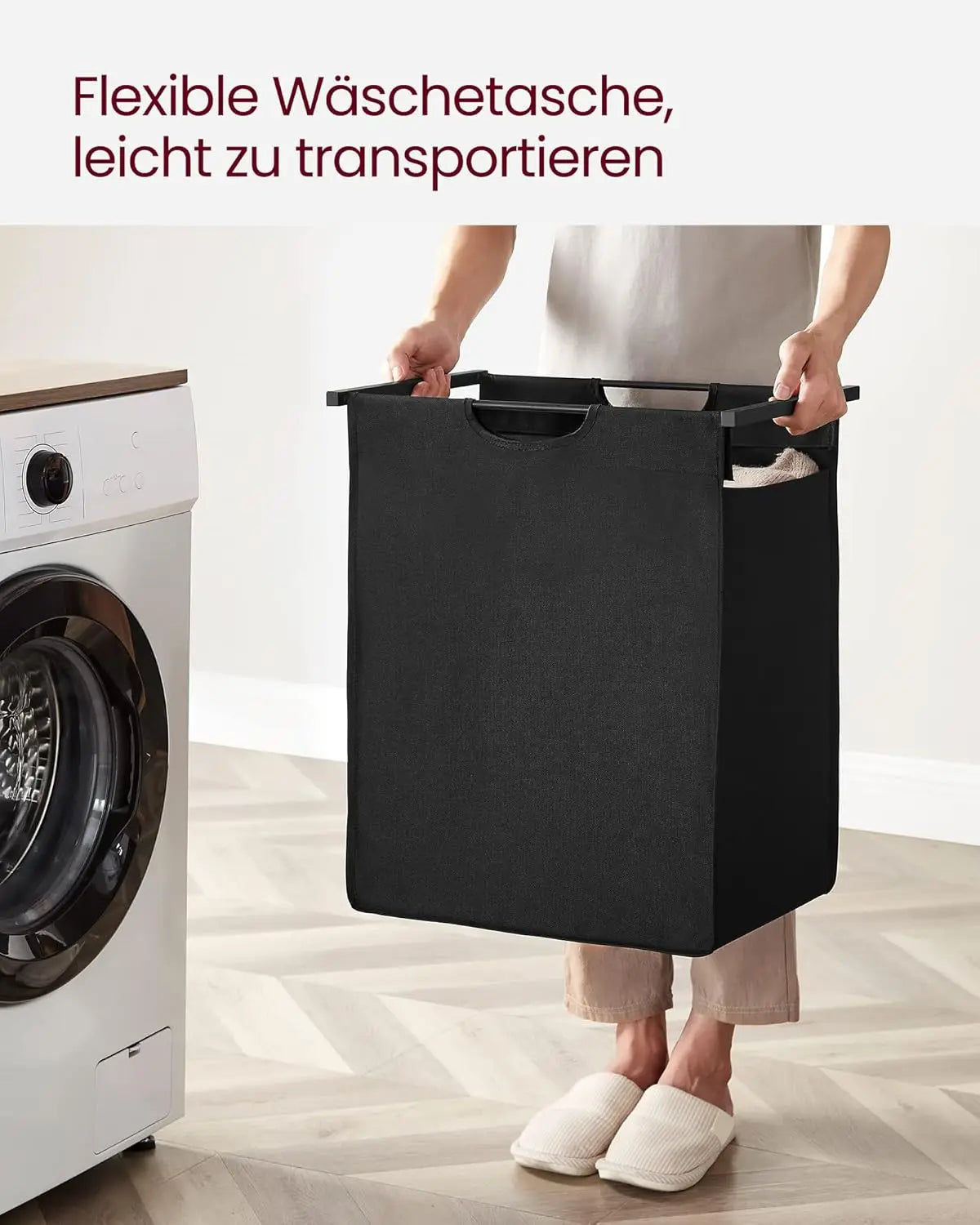 Wäschekorb mit Ablage, Vintage Braun von guteszeug.ch