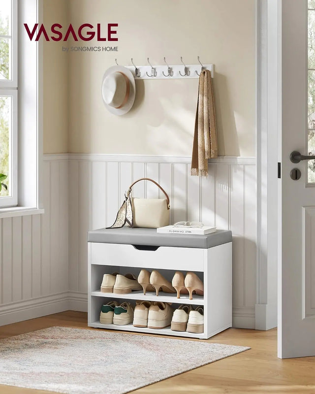 Schuhbank mit Kissen, wolkenweiss von Songmics