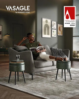 Sitzhocker mit Stauraum Kunstleder Waldgrün von Songmics