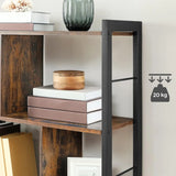 Bücherregal mit 8 Fächern auf 4 Ebenen vintagebraun von Songmics