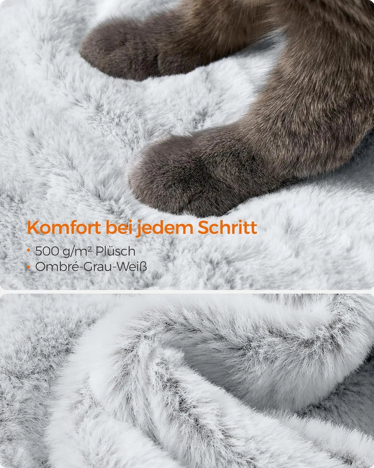 Kratzbaum gross weicher Bezug Ombré-Grau von guteszeug.ch