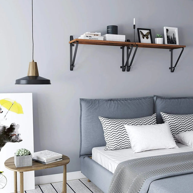 Wandregale Industrie-Design Vintagebraun-Schwarz von Songmics