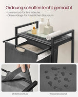 Wäschekorb mit Ablagefläche, Schiefergrau Anthrazitgrau von guteszeug.ch