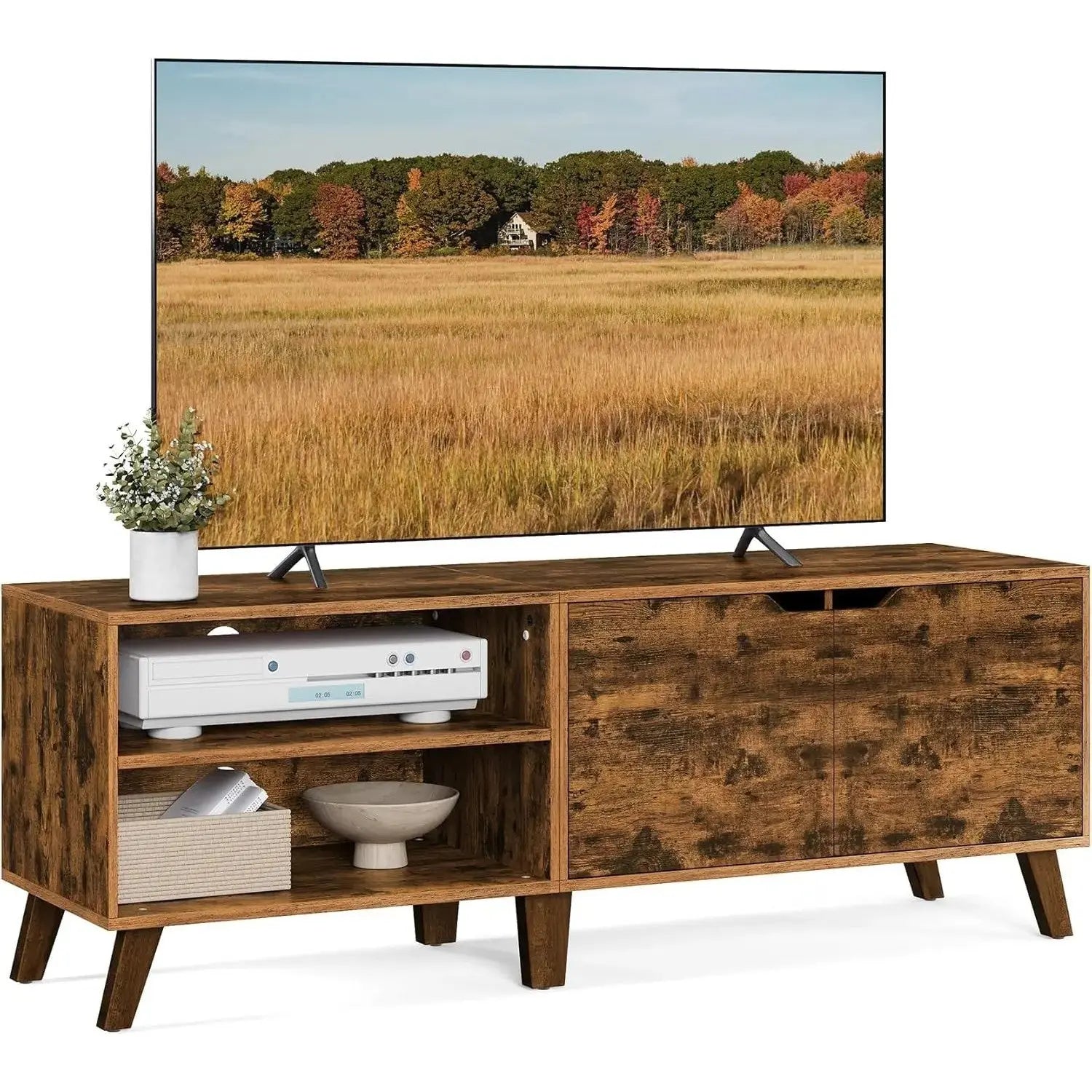 TV-Schrank mit Türen, vintagebraun von Songmics