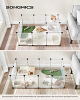 Freigehege Kunststoff für Kleintiere Weiss von Songmics