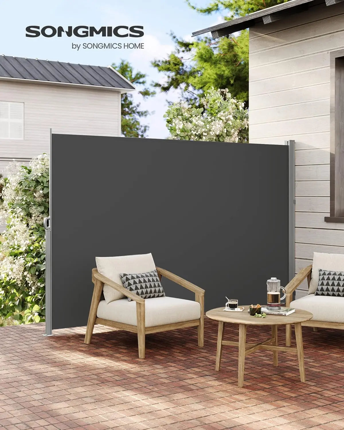 Seitenmarkise ausziehbar anthrazit Stahl 180x300cm von guteszeug.ch