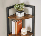 Eckregal mit 5 Ablagen Vintagbraun von Songmics