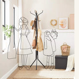 Garderobenständer Metall stabil 182 cm schwarz von Songmics