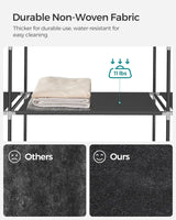 Kleiderschrank Stoffschrank mit Ablagen Schwarz von Songmics