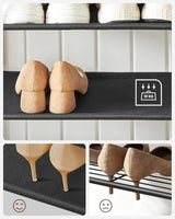 Garderobenständer mit Schuhbank Vintagebraun-Schwarz von Songmics