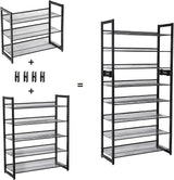 Schuhregal Metallgewebe 5 Ebenen Schwarz von Songmics