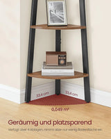 Eckregal Leiterregal Aufbewahrungsregal Industrial Vintagebraun-Schwarz von guteszeug.ch