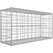 Gabionenkorb verzinkt 100x50x30cm silber Metall von Songmics