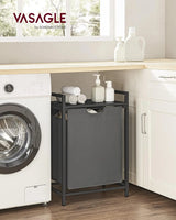 Wäschekorb mit Ablagefläche, Schiefergrau Anthrazitgrau von guteszeug.ch