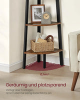 Eckregal im Industrial-Design vintagebraun-schwarz von Songmics