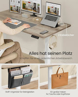 Schreibtisch elektrisch höhenverstellbar mit Memory Weiss von Songmics