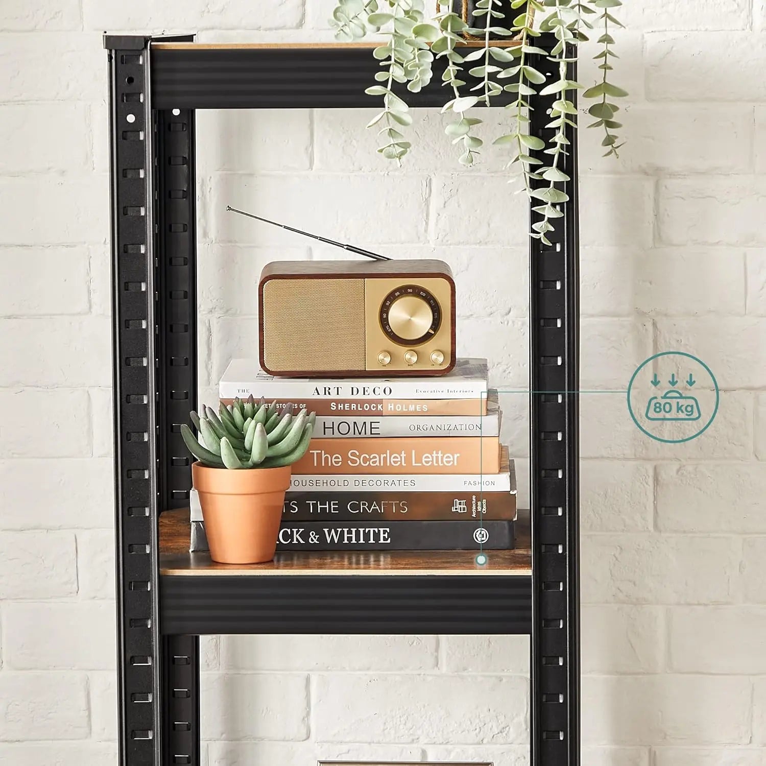 Standregal mit 5 Ablagen vintagebraun von Songmics