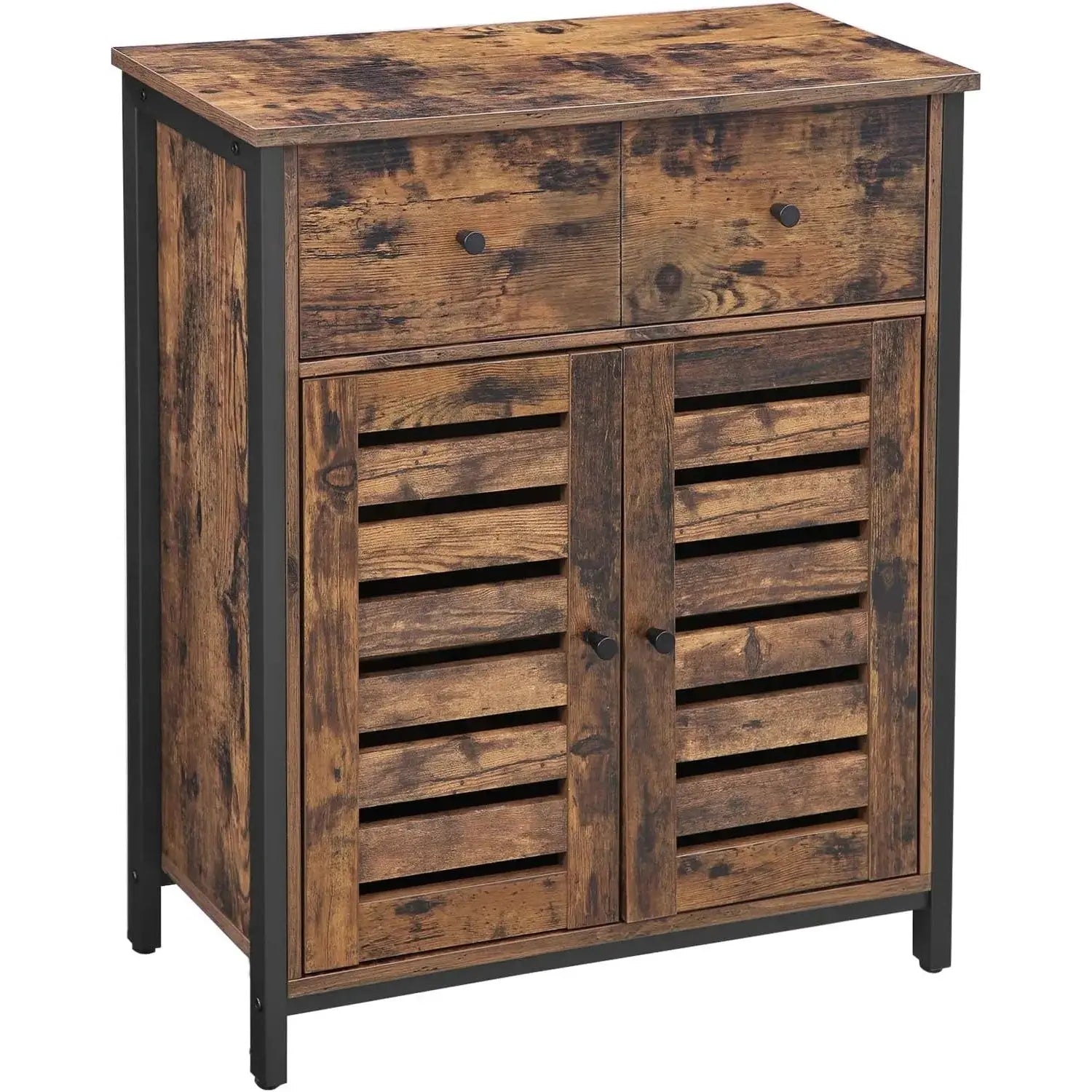 Bodenschrank mit Schublade rustikales Braun von Songmics