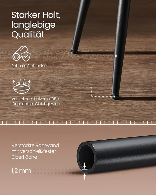 Barhocker Set Kunstleder Mid-Century Karamellbraun von Songmics