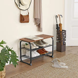 Schuhbank Holzoptik Vintage Braun von Songmics