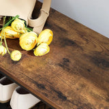 Garderobenständer mit Schuhregal und Bank Braun von Songmics