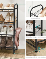 Schuhregal stapelbar für 16 Paar Schwarz von Songmics