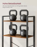 Regal mit 5 Ebenen Vintagebraun, 30x66x153 cm von Songmics