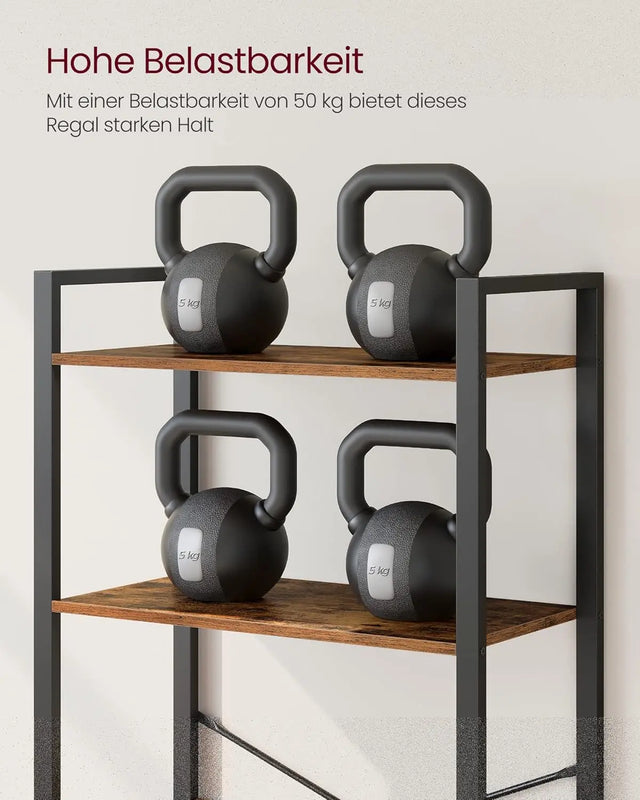 Regal mit 5 Ebenen Vintagebraun, 30x66x153 cm von Songmics