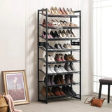 Schuhregal Metallgewebe 5 Ebenen Schwarz von Songmics