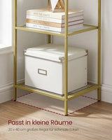 Regal mit 6 Ablagen Goldfarben von Songmics