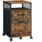 Rollcontainer Büroschrank mit Schubladen Vintagebraun von Songmics