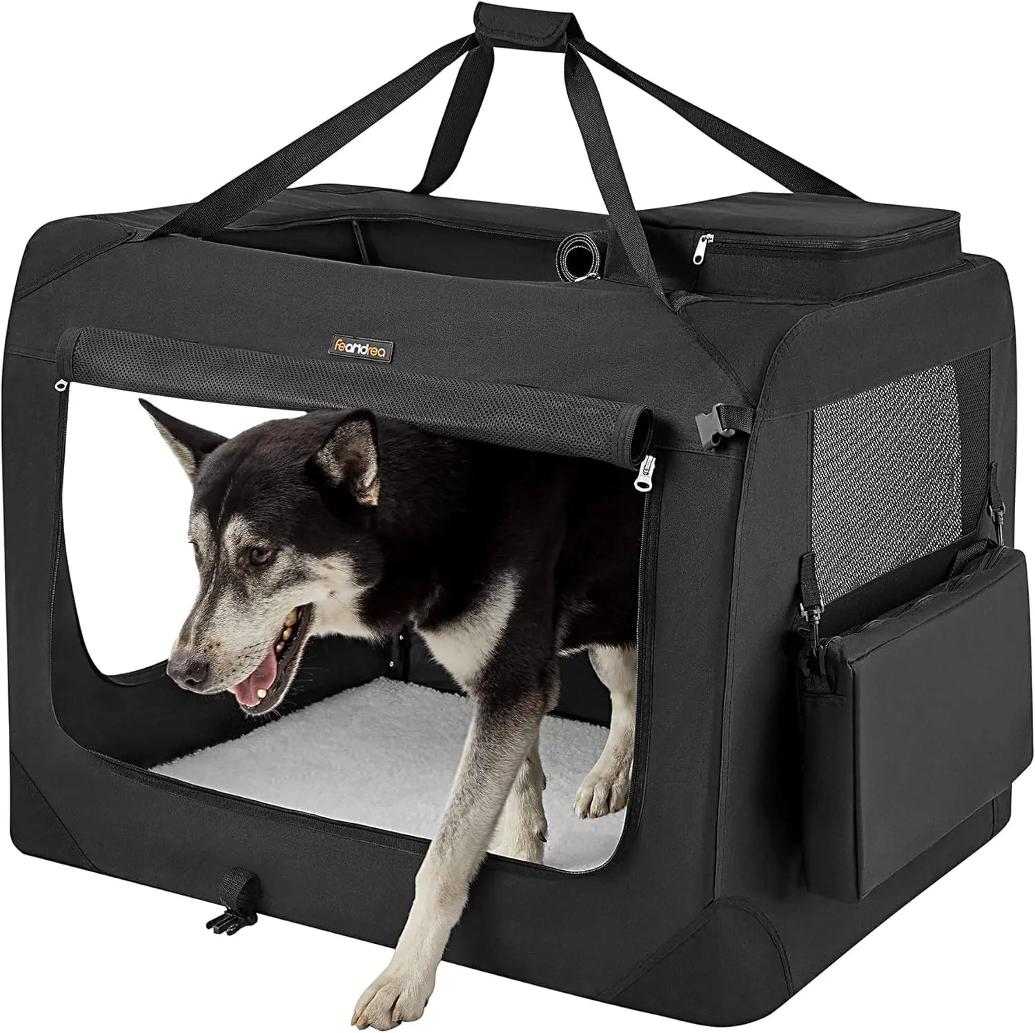 Hundebox faltbar XXL schwarz Oxford-Gewebe von Songmics