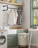 Kleiderständer Wandmontage Industrie-Design Set Schwarz von Songmics