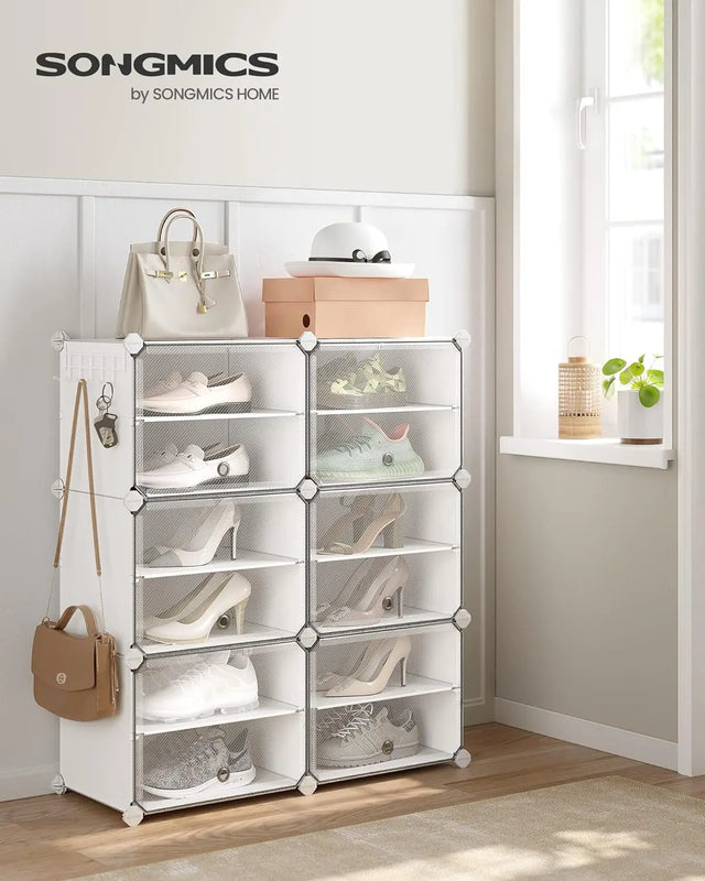 Schuhregal mit 6 Fächern wolkenweiss von Songmics