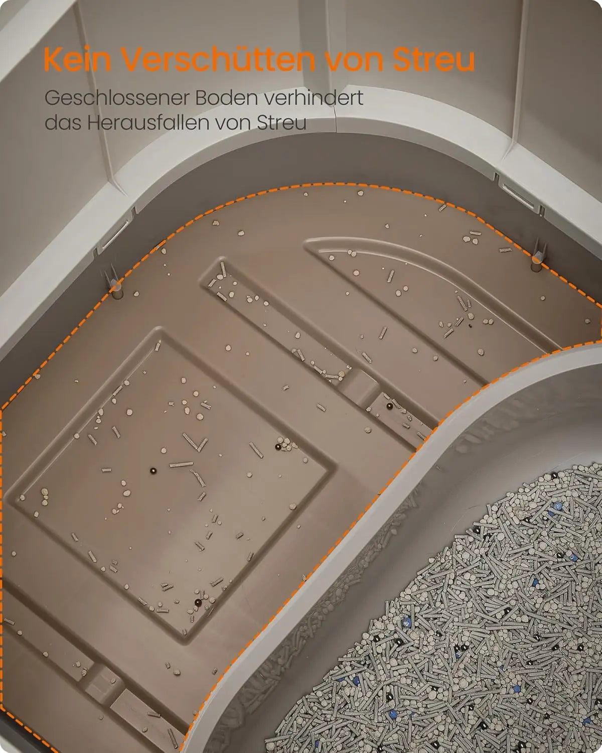 Katzentoilette XXL mit Deckel Haferflocken Kunststoff von guteszeug.ch