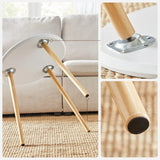 Beistelltisch-Set skandinavisch Kiefernholz Weiss von Songmics