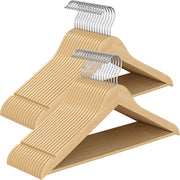 Holzkleiderbügel 30er Set naturfarben Birkenholz von Songmics