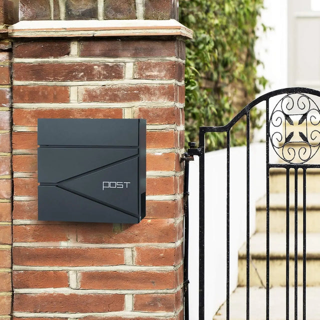 Briefkasten abschliessbar mit Zeitungsfach anthrazit von Songmics