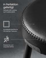 Barhocker Set Kunstleder Mid-Century Schwarz von Songmics